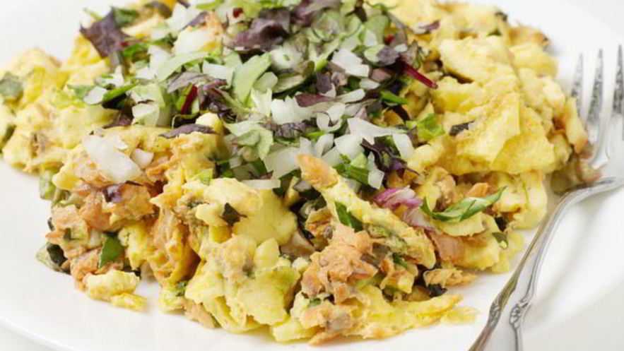 Рецепт омлета с луком