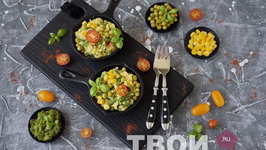 Рецепт омлета с мукой