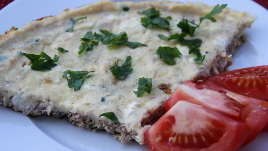 Рецепт омлета с тунцом и фетой