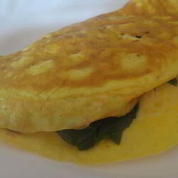 Рецепт Омлета со шпинатом и беконом