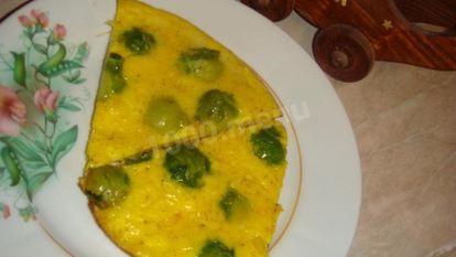 Рецепт Сырного омлета с брюссельской капустой