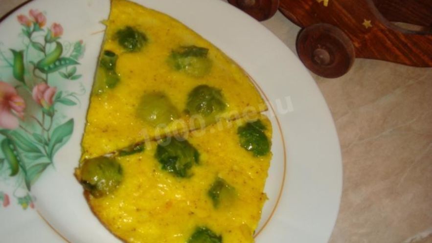 Рецепт сырного омлета с брюссельской капустой