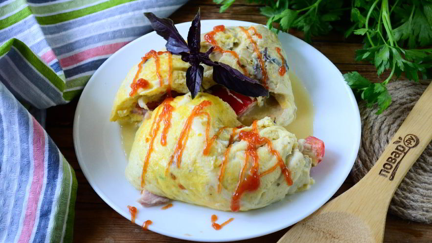 Рецепт воздушного омлета в пакете