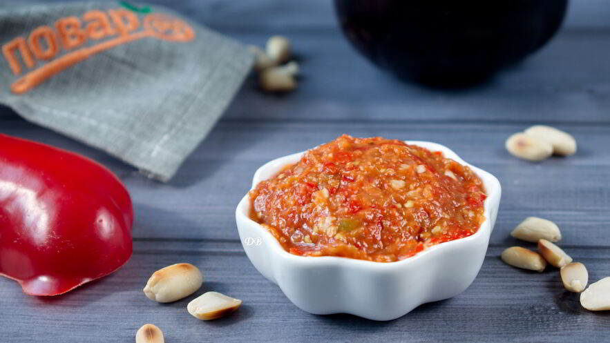 Рецепт баклажанно-перечного паштет с орехами