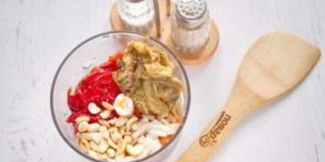 Рецепт баклажанно-перечного паштет с орехами