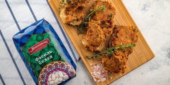 Рецепт паштета из белой фасоли с вялеными томатами