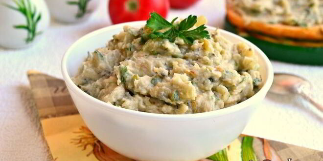 Рецепт паштета из фасоли с луком и оливками