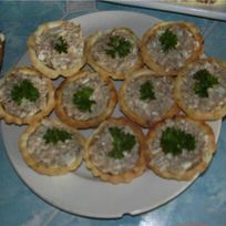 Паштет из куриной печени в тарталетках