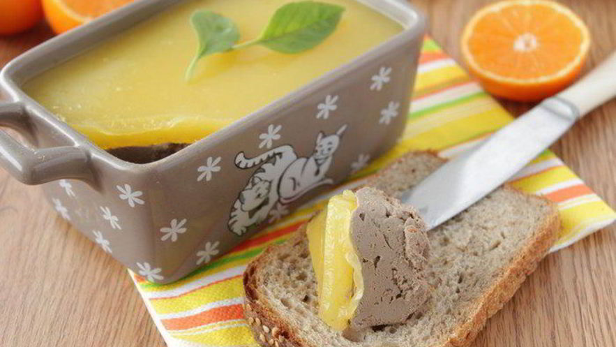 Рецепт паштета из печени с апельсиновым желе