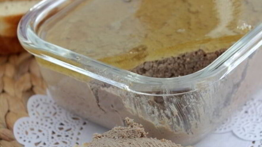 Рецепт паштета из свиной печени с яблочным желе