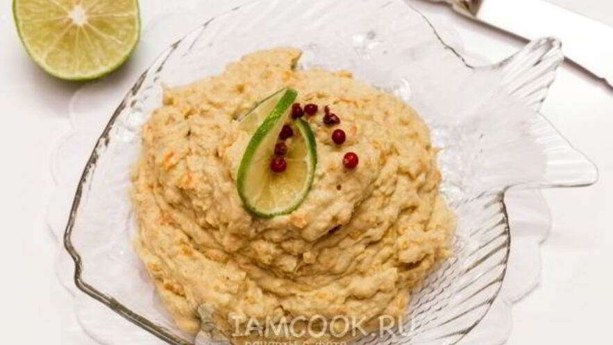 Рецепт яичного паштета с печенью трески и овощами