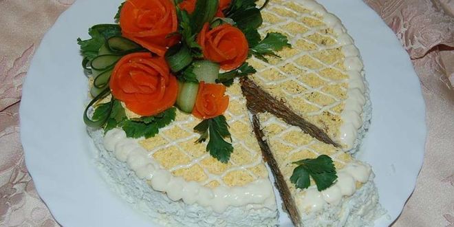 Рецепт печеночного торта из говяжьей печени