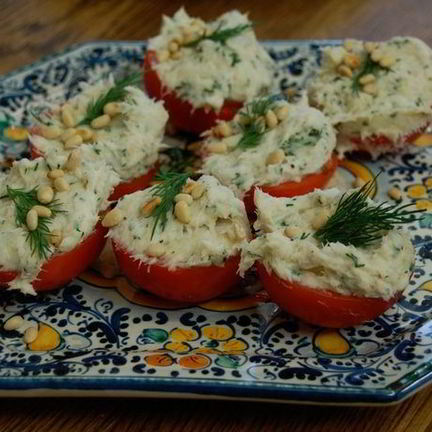 Рецепт Помидоров, фаршированных треской и картофелем