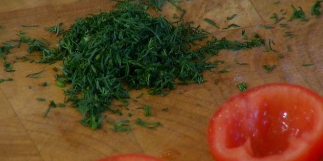 Рецепт помидоров, фаршированных треской и картофелем