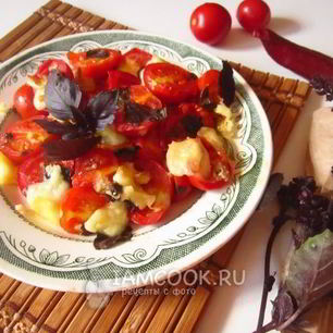 Рецепт Помидоров с моцареллой в духовке