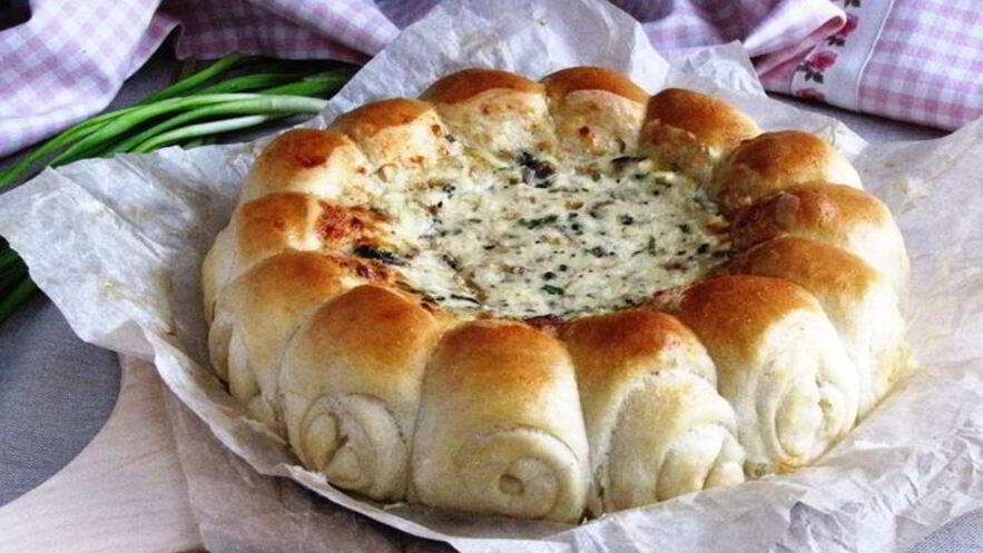 Рецепт булочек-роллов с грибным дип-соусом