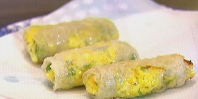 Рецепт домашних спринг-роллы с творогом, тмином и карри