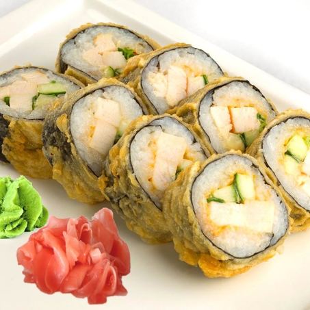 Рецепт Горячих роллов с курицей и огурцом