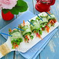 Рецепт Овощных роллов с огурцом и авокадо