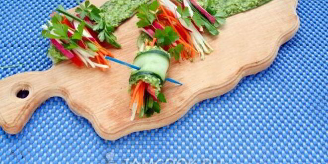 Рецепт овощных роллов с огурцом и авокадо