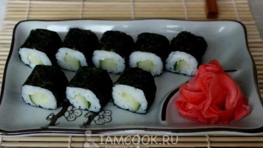 Рецепт ролла каппа маки с огурцом