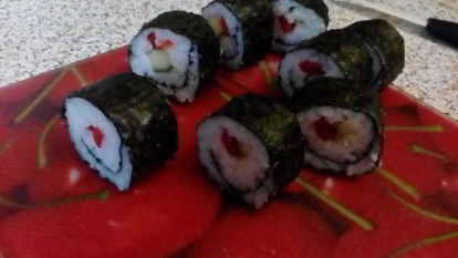 Рецепт Ролла с огурцом и перцем