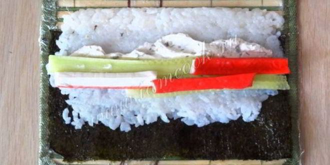 Рецепт роллов с крабовыми палочками