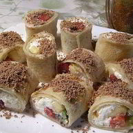 Рецепт Роллов творожных, с фруктами