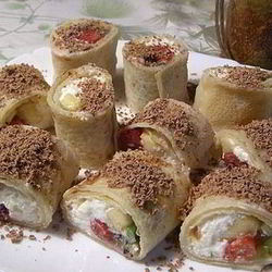 Рецепт Роллов творожных, с фруктами