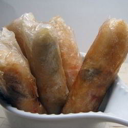 Рецепт Спринга-роллов с курицей и грибами
