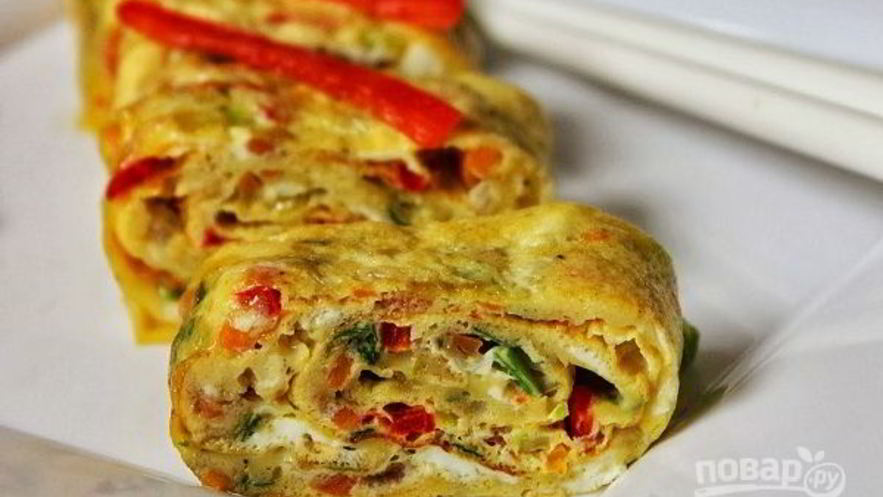 Рецепт яичных роллов по-корейски