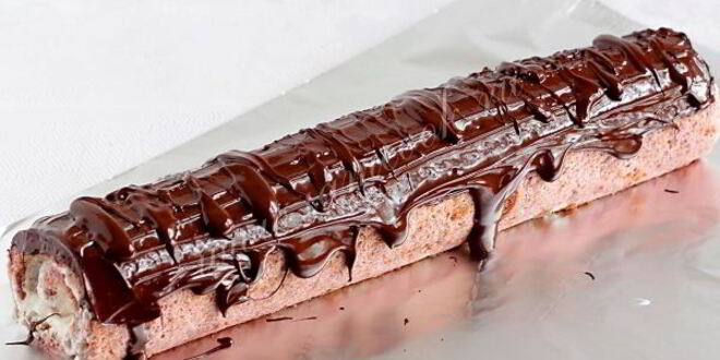 Рецепт бисквитного рулета с клубникой