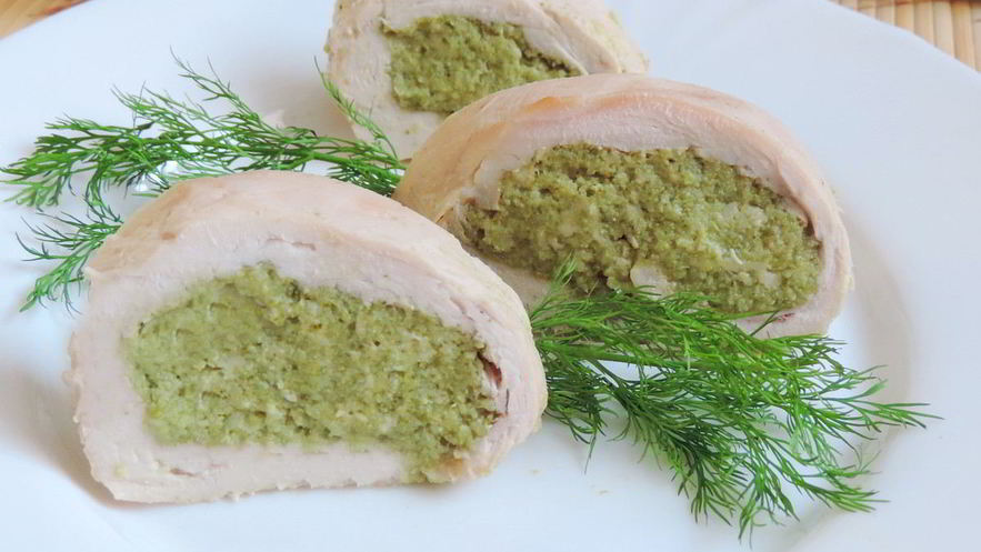 Рецепт куриного рулета с брокколи