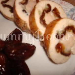 Рецепт Куриного рулета с финиками