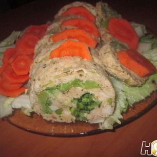 Рецепт Куриного рулета с капустой брокколи