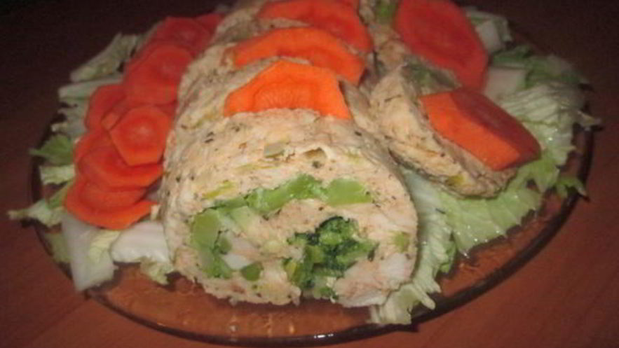 Рецепт куриного рулета с капустой брокколи