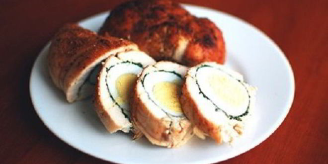Рецепт куриного рулета с яйцом