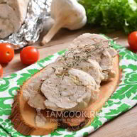 Рецепт Куриного рулета, запеченного в фольге