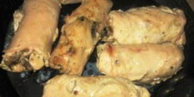 Рецепт куриных рулетиков с начинкой из печени