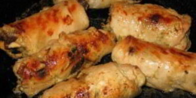 Рецепт куриных рулетиков с начинкой из печени