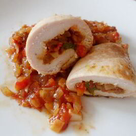 Рецепт Куриных рулетиков с овощами