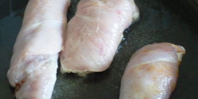 Рецепт куриных рулетиков с овощами