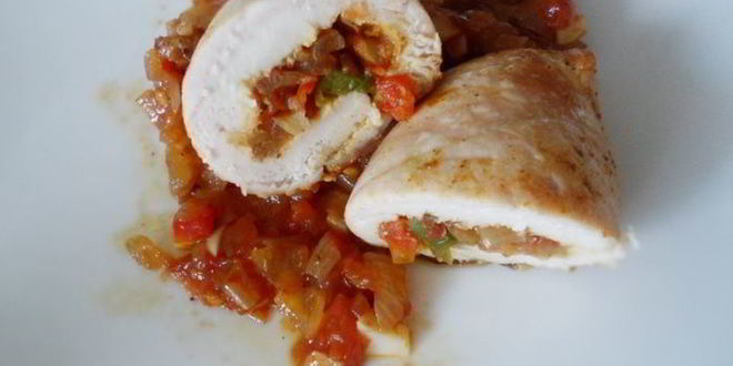 Рецепт куриных рулетиков с овощами