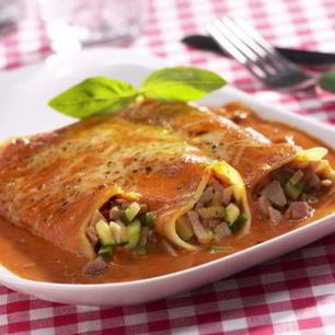 Рецепт Макаронных рулетиков