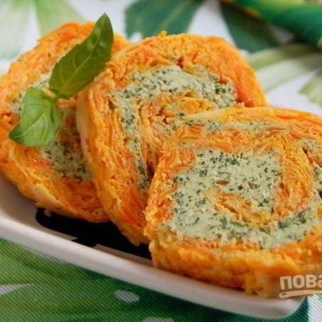 Рецепт Морковного рулета диетического