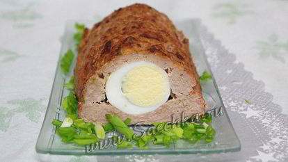Рецепт Мясного рулета с яйцом