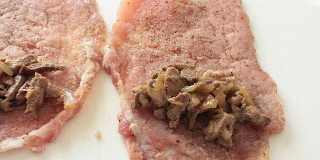 Рецепт мясных рулетиков с печенью