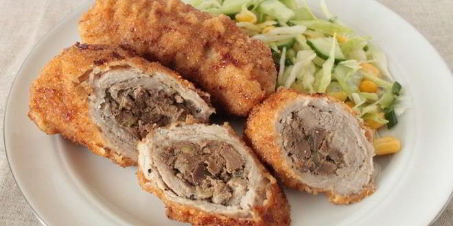 Рецепт мясных рулетиков с печенью