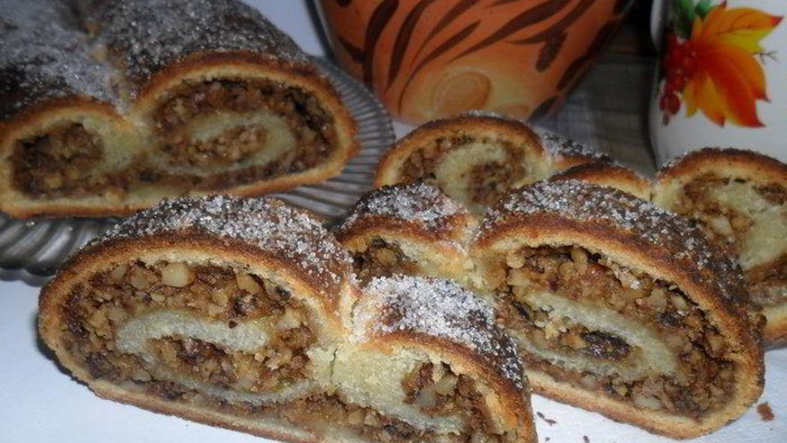 Рецепт рулета с ореховой начинкой