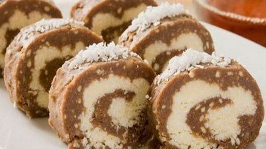 Рецепт рулета шоколадного с кокосовой стружкой